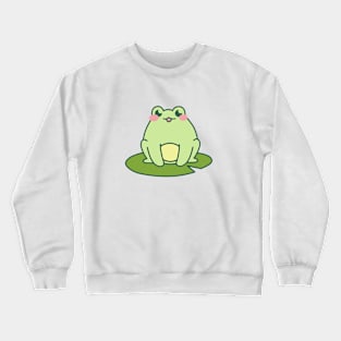Cute green frog Crewneck Sweatshirt